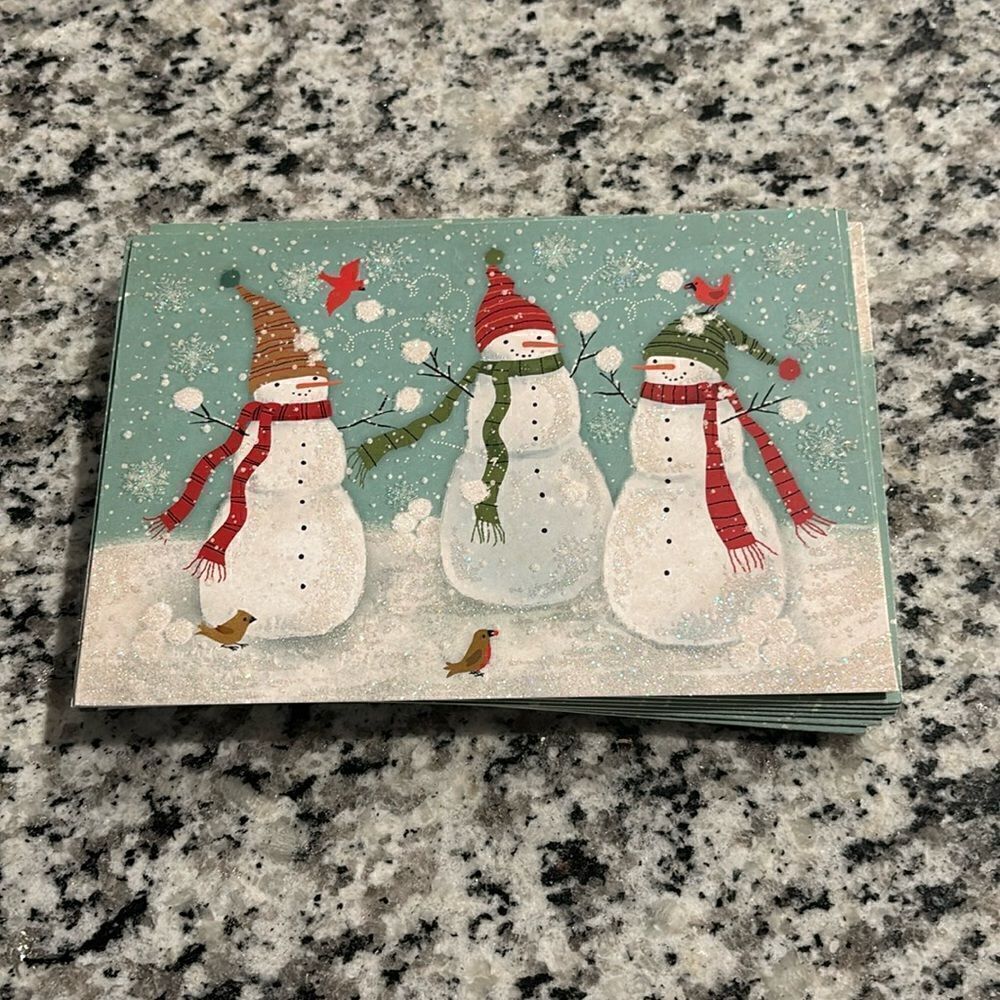 Hallmark- 15 Snowman Cards/16 Red Envelopes​